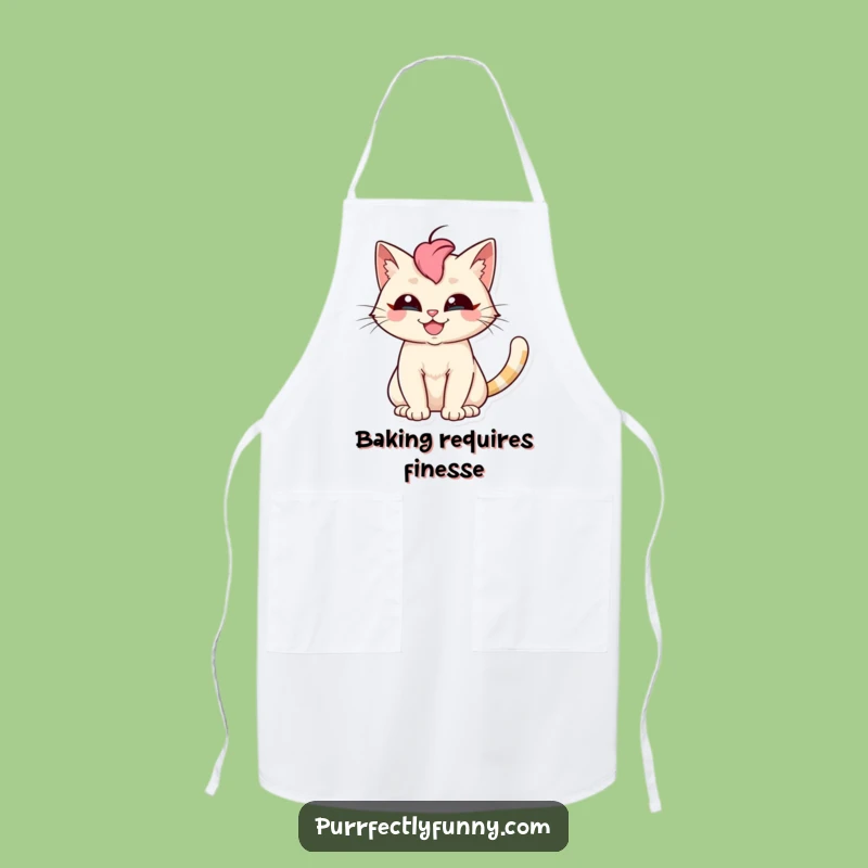 Funny Cat Grin Apron: Kitchen Fun with Silly Feline, Ideal Funny Gift