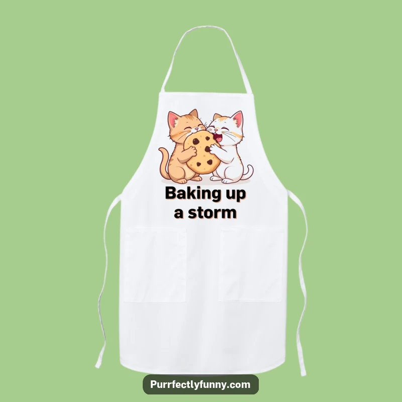 Funny Cat Cookie Sharing Apron: Cook with Giggles, a Hilarious Kitchen Gift