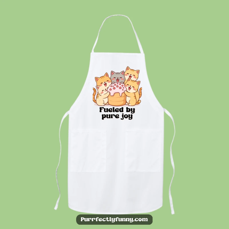 Funny Cat Treat Party Apron: Cook Up Smiles in the Kitchen