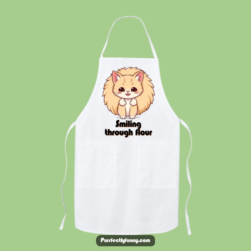 Funny Big Smile Cat Apron: Cook with a Giggle