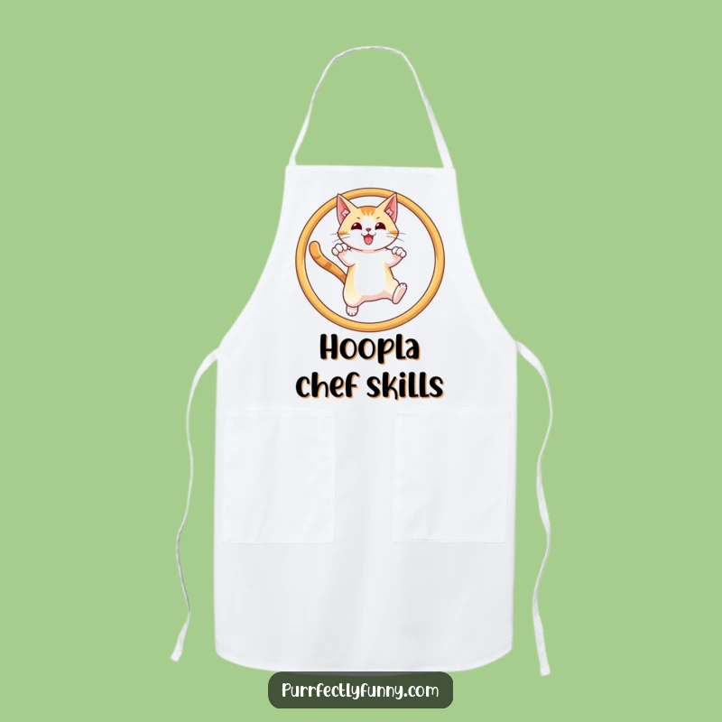 Funny Cat Hoop Leap Apron: Cook with Flair, a Hilarious Kitchen Gift