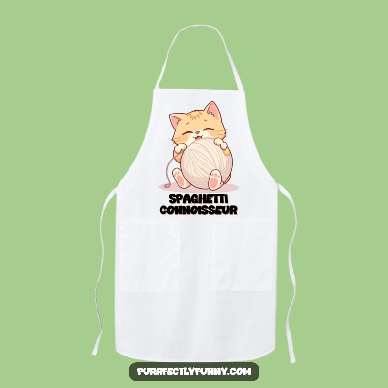 Funny Cat Yarn Apron - Kitchen Fun for the Playful Chef