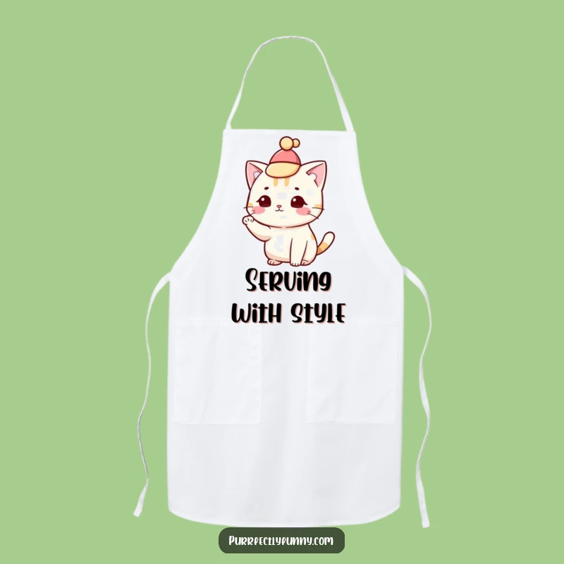 Funny Dapper Cat Apron: Hilarious Gentleman Feline Kitchen Wear for Stylish Chefs