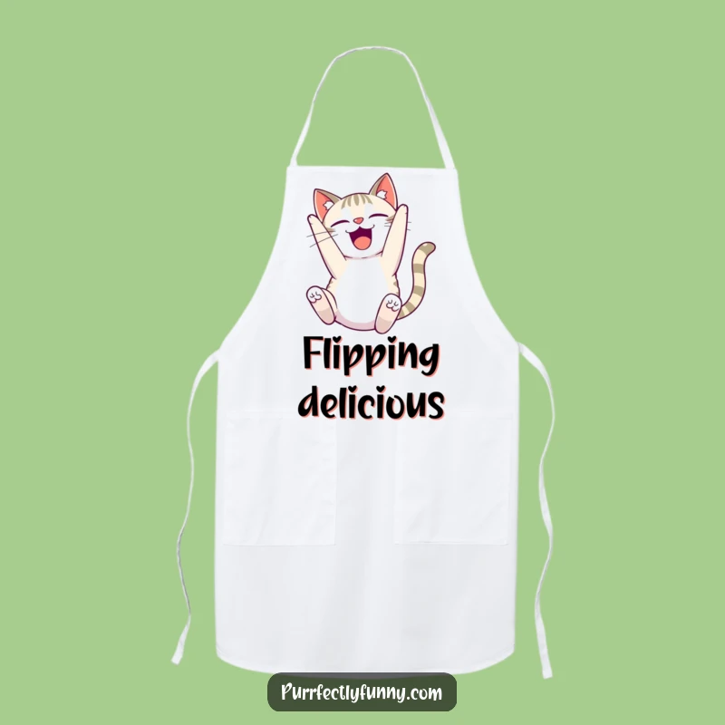 Funny Delighted Cat Apron - Joyful Kitchen Acrobat - Unique Funny Gift!