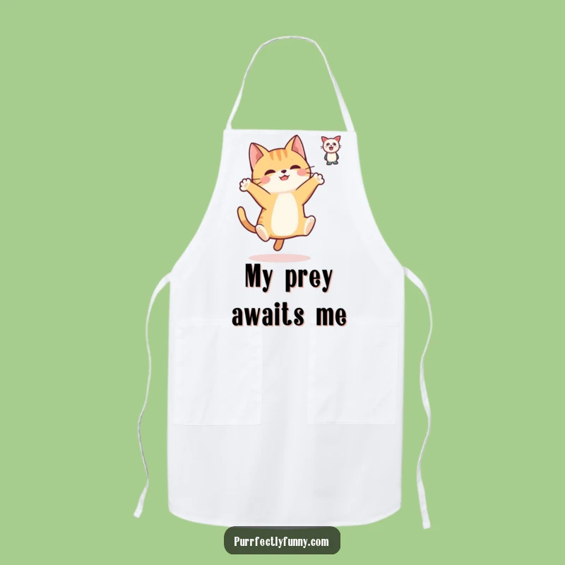 Funny Leaping Cat Apron: Cook with Joy & Humor