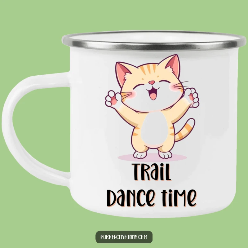 Funny Camping Mug: Silly Dancing Cat - Your Adventure Beat!