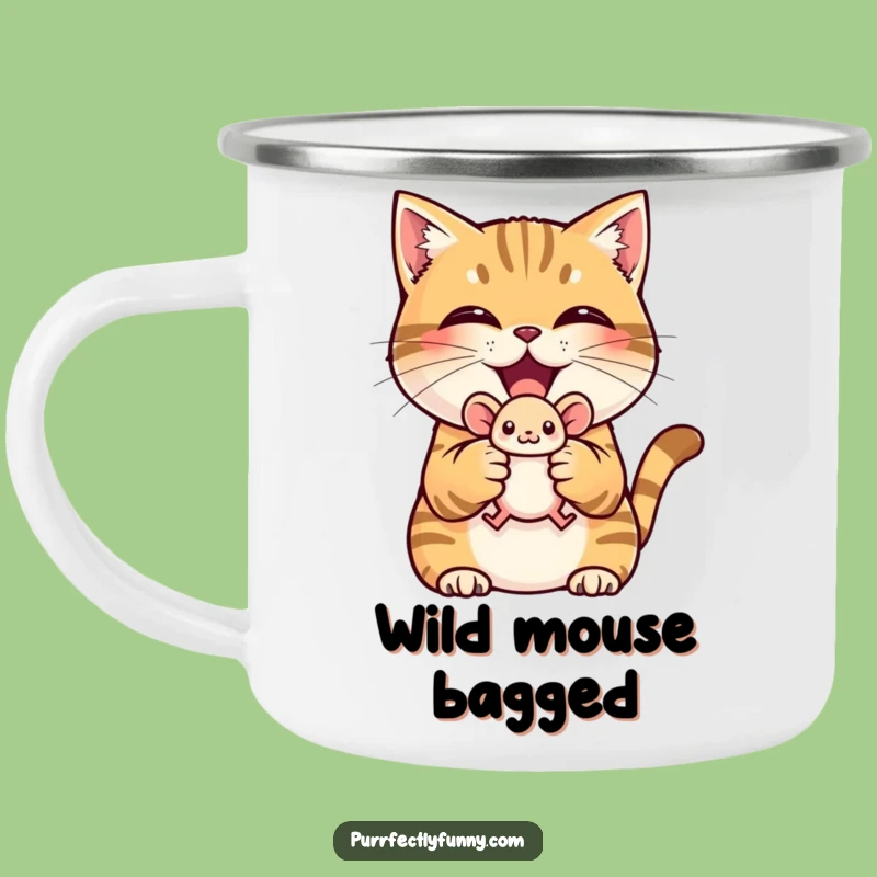 Funny Cat Hunter Camping Mug: Fuel Your Adventures with Victory