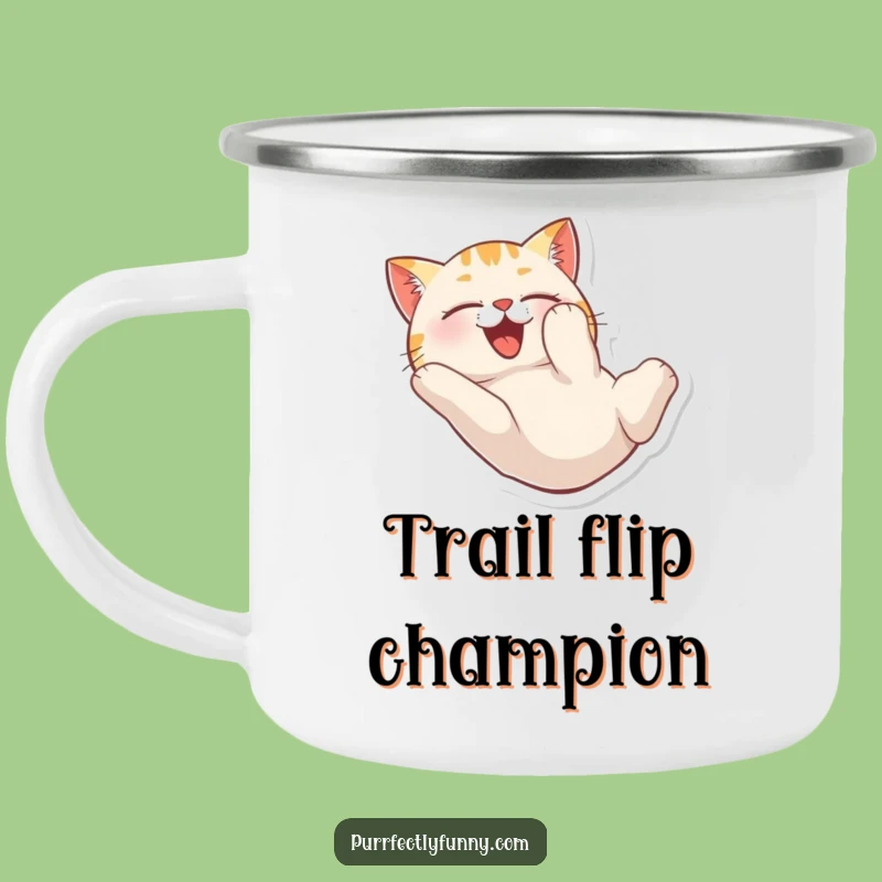 Funny Cat Tumble Camping Mug: Adventure Fuelled by Delight