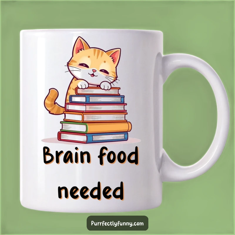 Funny Cat Book Balance Mug - Hilarious Gift for Bookworms & Cat Lovers