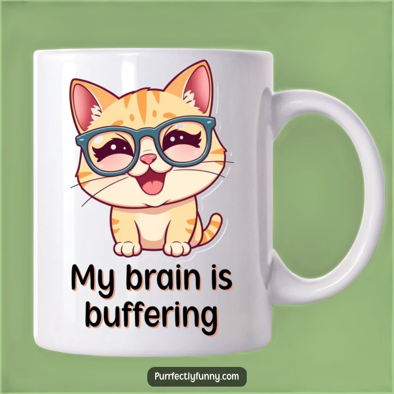 Funny Cat Wearing Silly Glasses Giggle Mug - Hilarious Gift for Cat Lovers