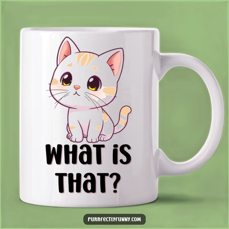 Funny Curious Cat Head Tilt Mug - Intriguing Feline Mystery - Perfect Funny Gift!