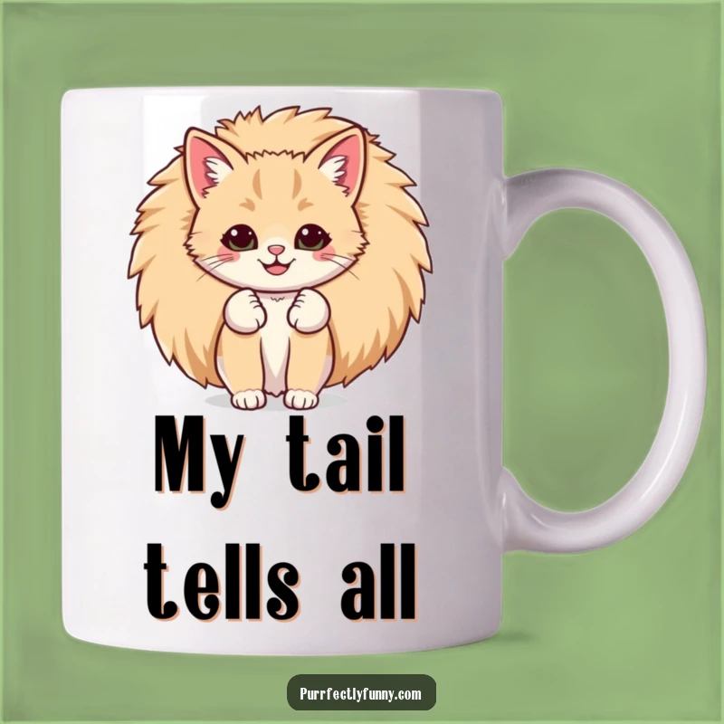 Funny Big Smile Cat Tail Mug: A Hilarious Gift for Joyful People