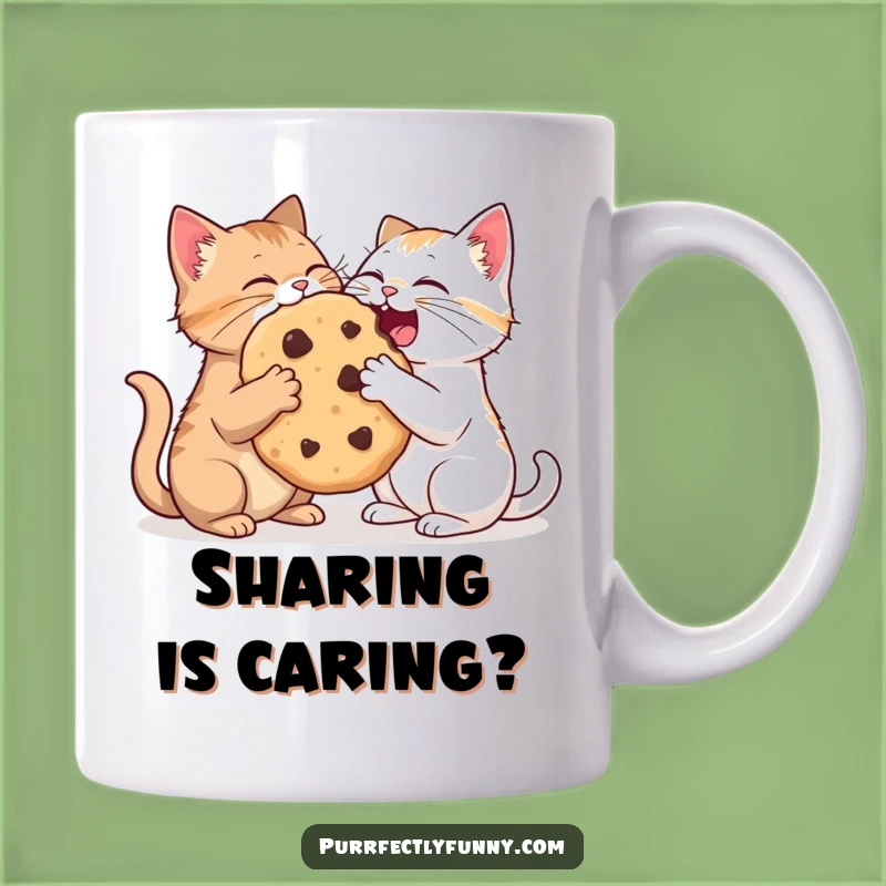 Funny Cat Cookie Mug: Hilarious Duo Sharing Treat, Perfect Gift for Cat Lovers