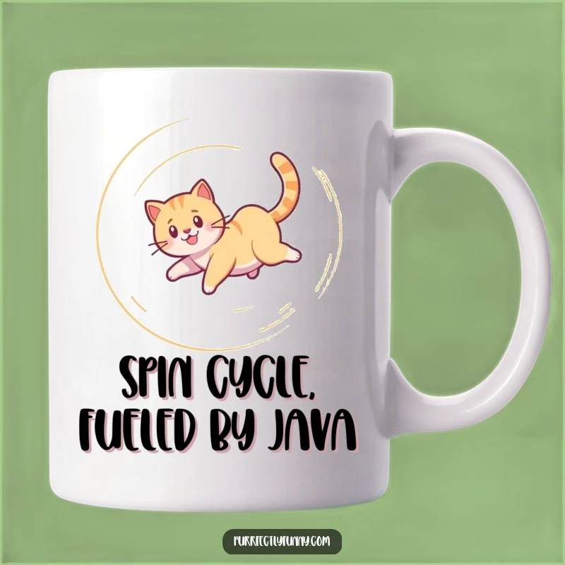 Funny Dizzy Cat Mug: Happy Feline Spiral for a Perfect Gift