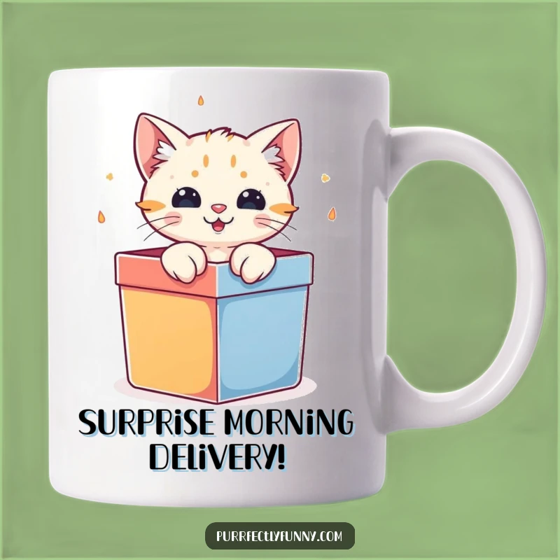 Funny Cat Gift Box Mug: Bursting Surprise, Perfect Playful Present Gift
