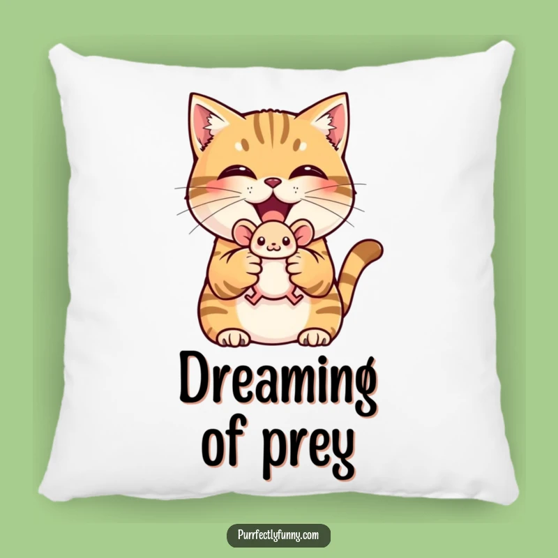 Cozy Funny Cat Hunter Pillow: Rest on Your Laurels