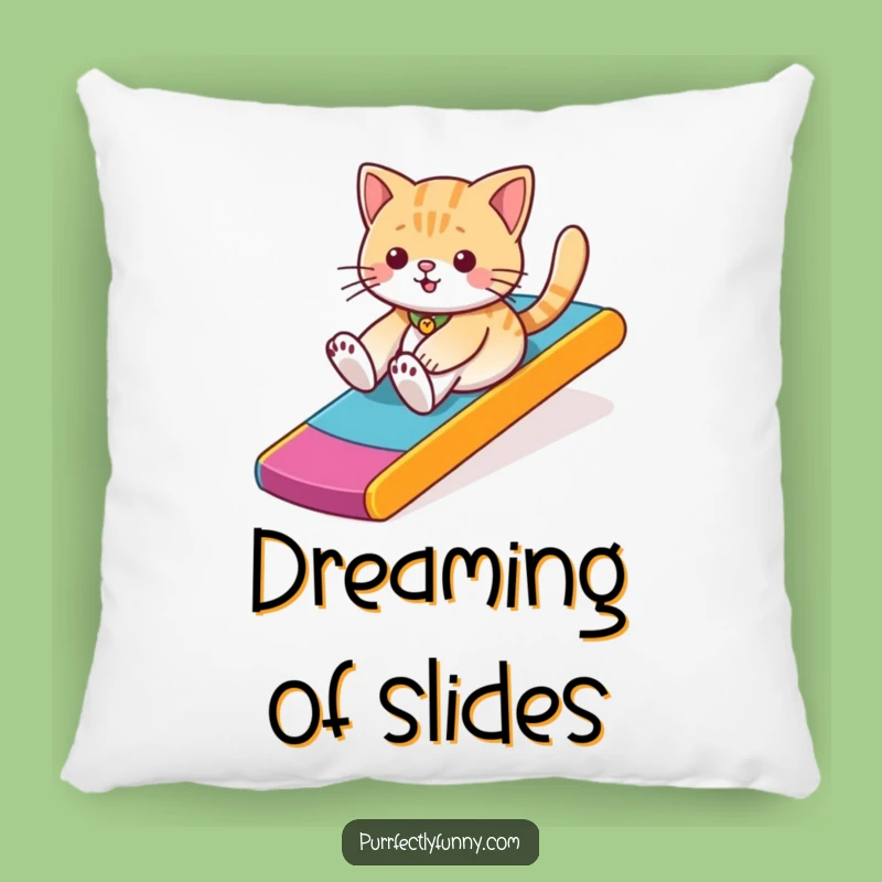 Cozy Funny Cat Ramp Slide Pillow - Playful Comfort & Charm!