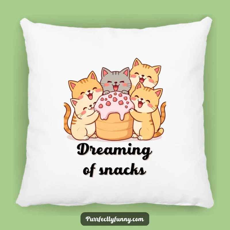 Cozy Funny Cat Treat Party Pillow: Add Comfort and Chuckles