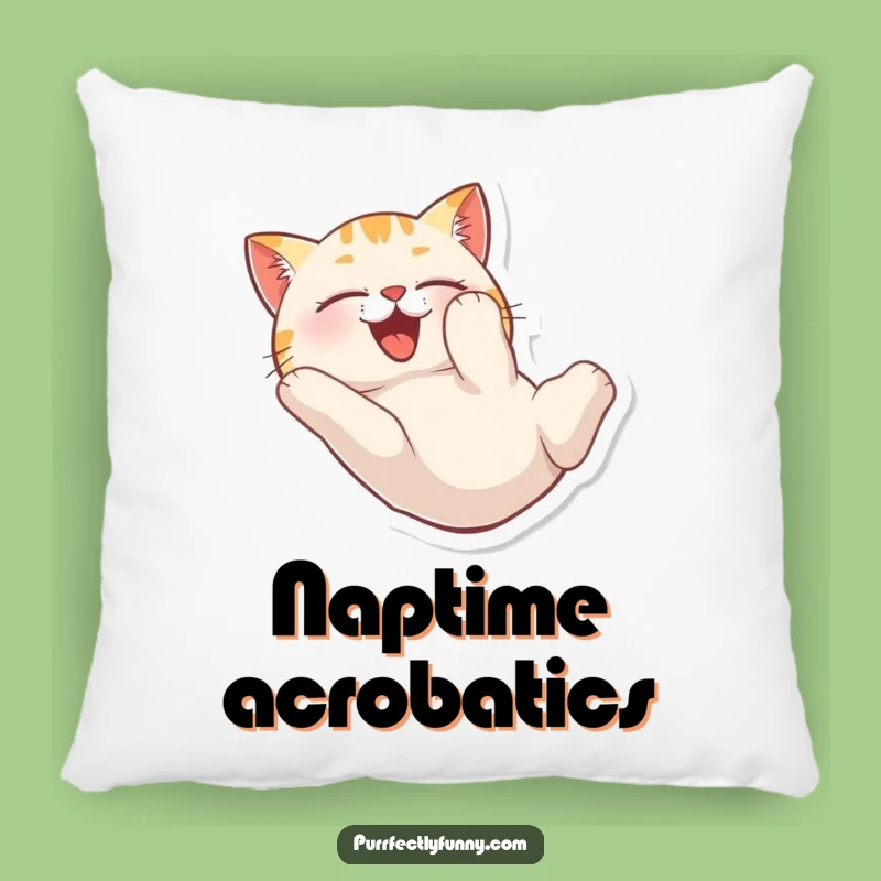 Cozy Funny Cat Tumble Pillow: Comfort in Chaos