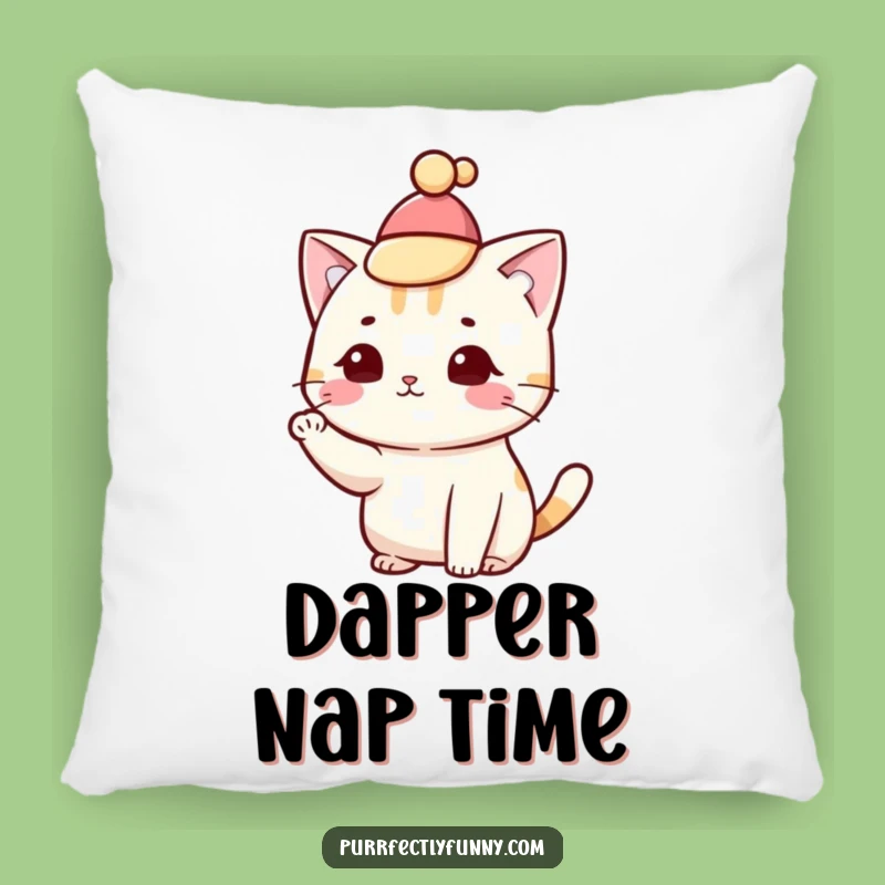 Funny Dapper Cat Pillow: Cozy & Hilarious Accent Pillow for Sophisticated Comfort
