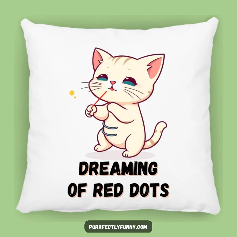 Funny Laser Cat Pillow: Coiled Spring Cushion, Perfect Humorous Gift