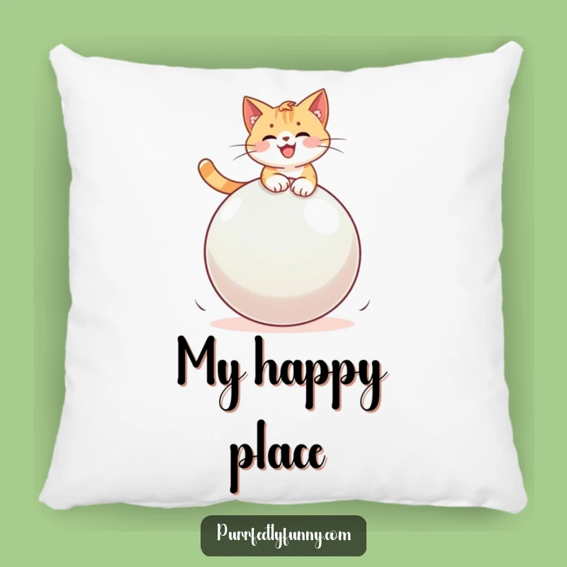 Funny Cat Bouncy Ball Pillow: Comfy Cuddles and Hilarious Cat Gift