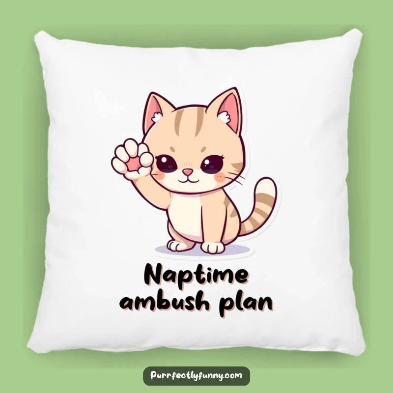 Funny Cat Stealth Pillow - Cozy Intrigue, Perfect Gift for Cat Lovers' Nooks