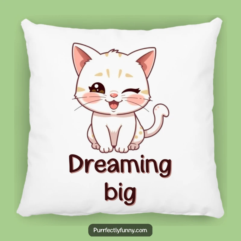 Funny Cat Wink Pillow: Cozy Accent with a Feline Twist