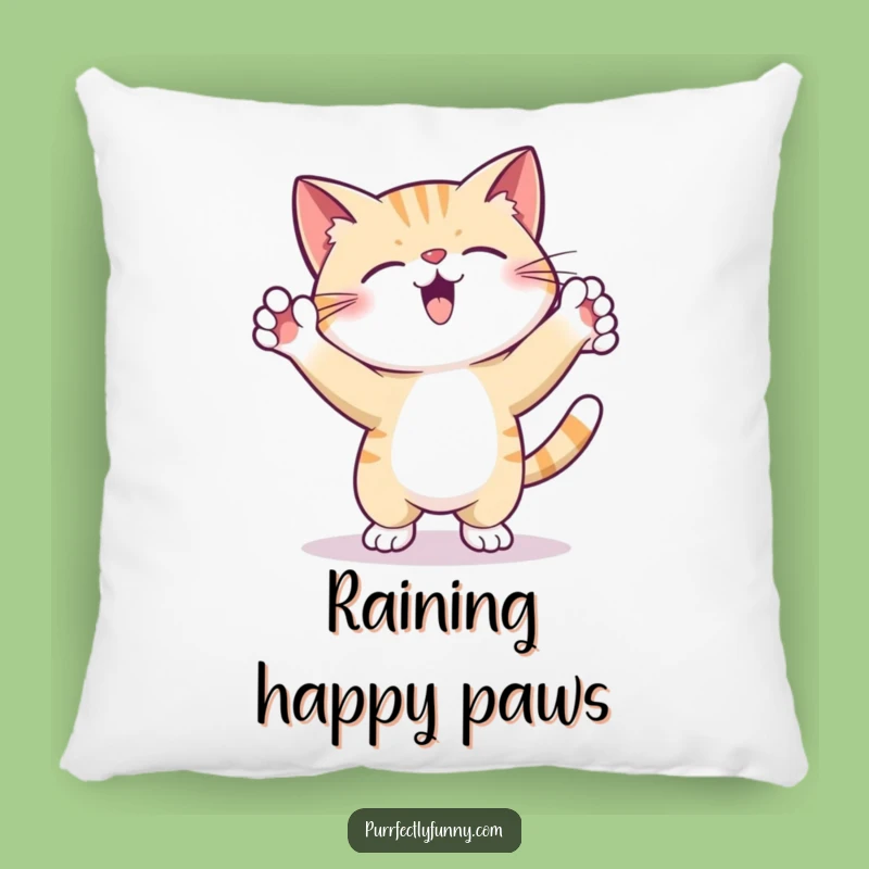 Funny Pillow: Silly Dancing Cat - Cozy Comfort with a Beat!