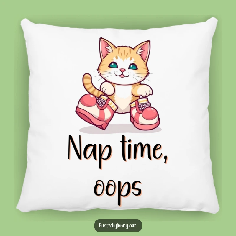 Funny Cat Clown Shoes Pillow: Comfy Cuddles with Adorable Humor