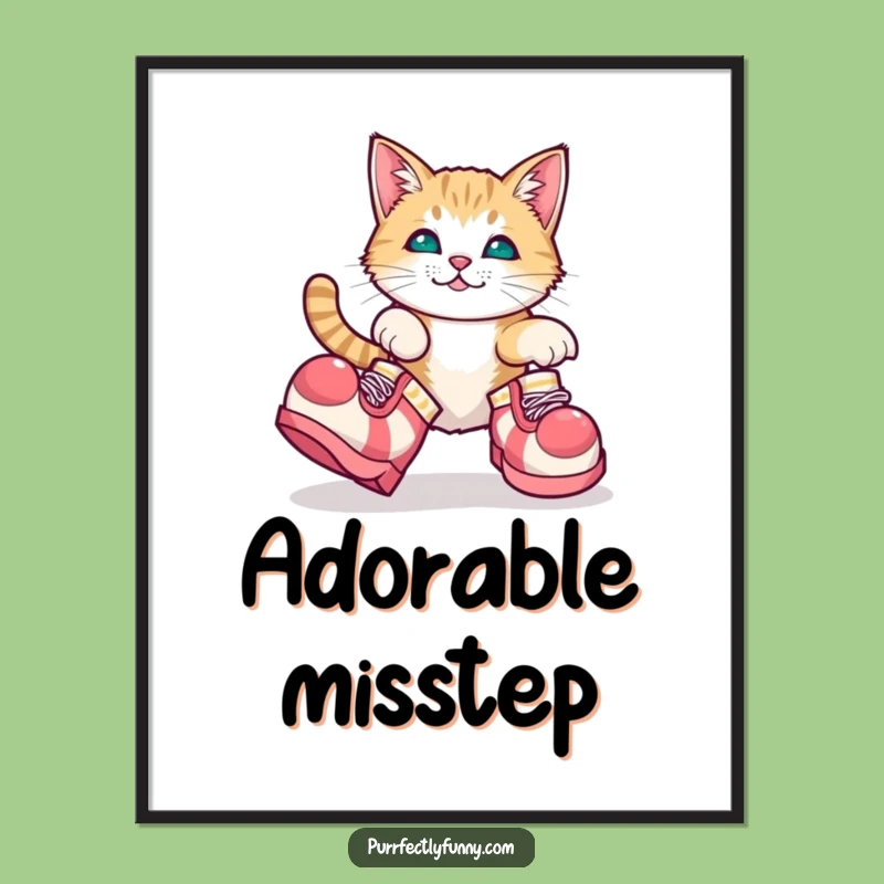 Funny Cat Clown Shoes Digital Art: Instant Adorable Decor, Perfect Gift
