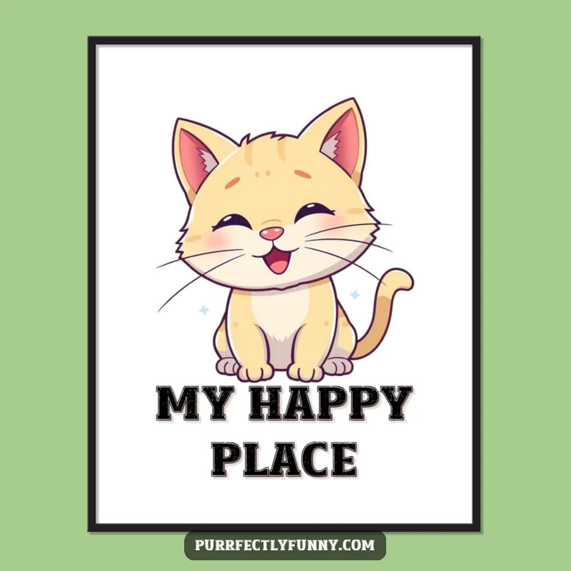 Funny Spiral Whisker Cat Digital Art: Instant Whimsical Download