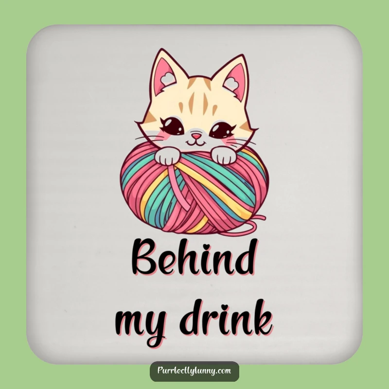 Funny Mischief Cat Coaster: Protect Surfaces with Playful Charm