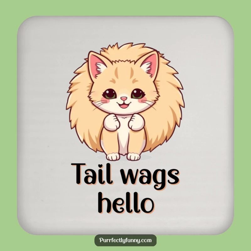 Funny Big Smile Cat Coaster Set: Protect Surfaces with Joy