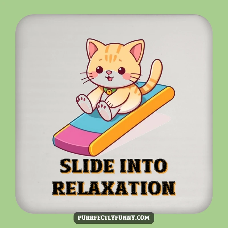 Funny Cat Ramp Slide Coaster - Protect Surfaces with Playful Style!