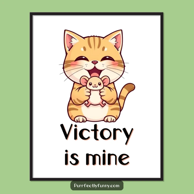 Funny Cat Hunter Poster: Display Your Victories with Pride