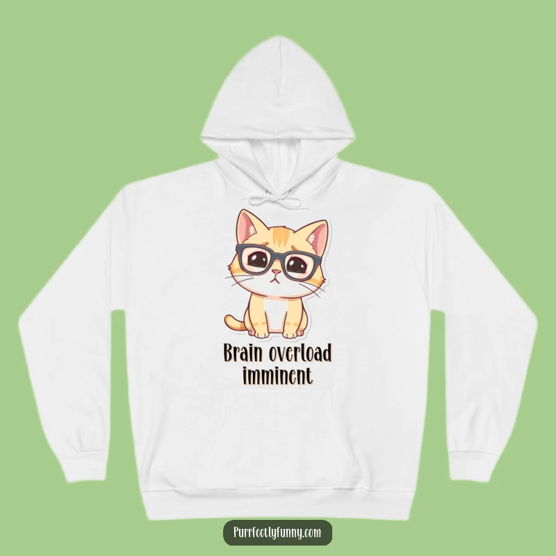 Funny Confused Cat Hoodie: Cozy & Hilarious Bewildered Feline Wear for Muddled Days