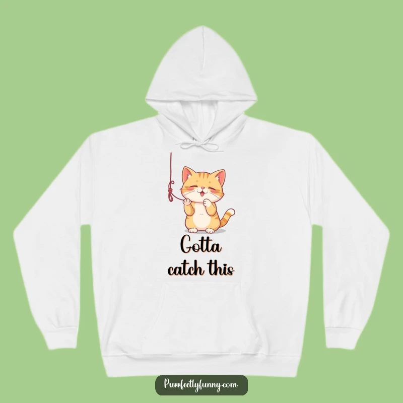 Cozy Funny Cat String Hoodie: Snuggle Up with Playful Charm