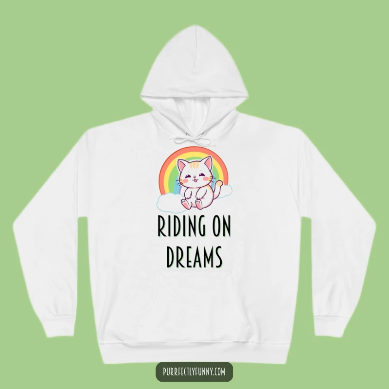 Cozy Funny Rainbow Cat Hoodie - Warm & Magical Feline Fan Gift