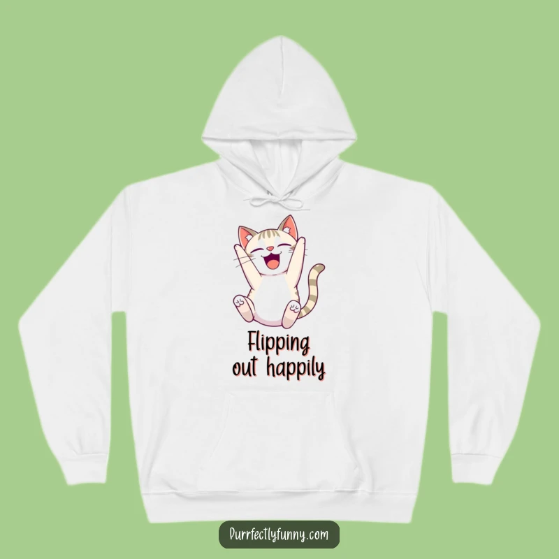 Funny Delighted Cat Hoodie - Cozy Joyful Acrobat Wear - Great Funny Gift!
