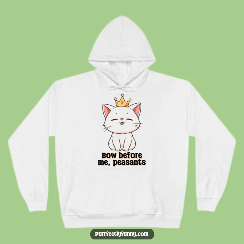 Funny Cat King Hoodie: Cozy Up in Royal, Amused Feline Style