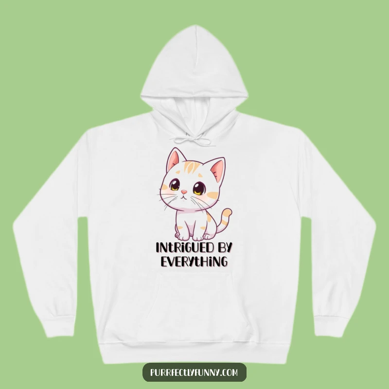 Funny Curious Cat Hoodie - Cozy Inquisitive Wear - Excellent Funny Gift!