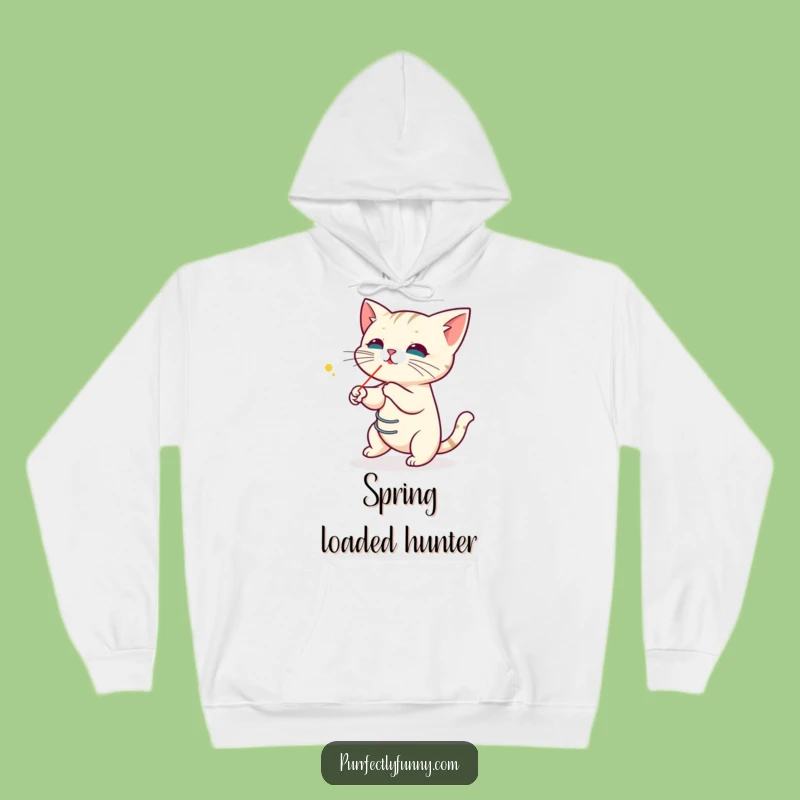 Funny Laser Cat Hoodie: Cozy Hunter, Perfect Warm Humorous Gift