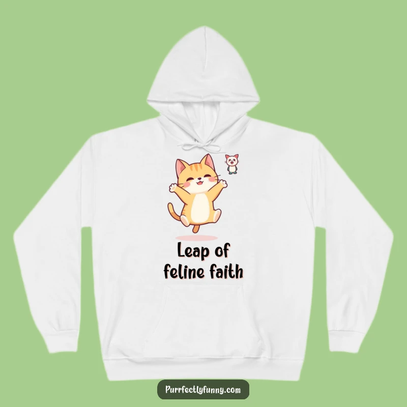 Funny Leaping Cat Hoodie: Cozy & Hilarious Gift for All