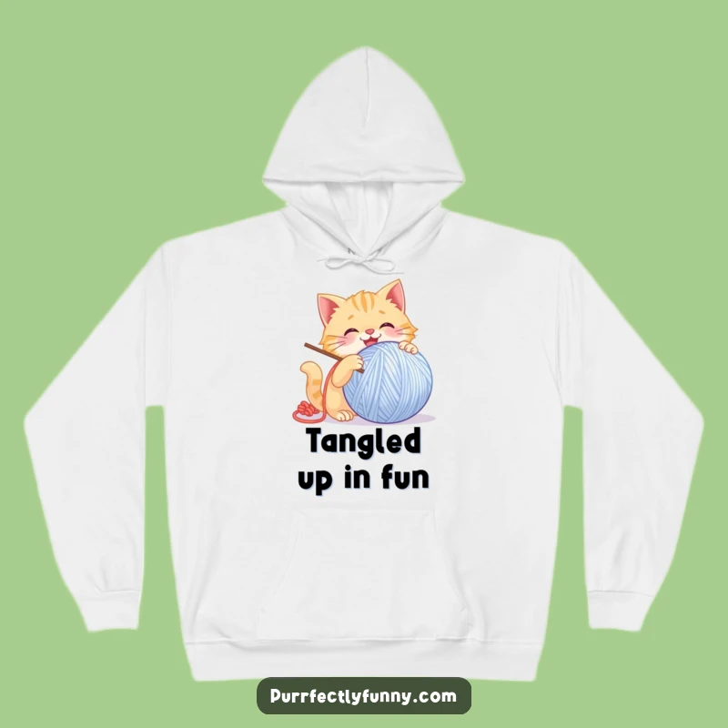 Funny Playful Cat Hoodie: Cozy Giant Yarn Ball for a Perfect Gift
