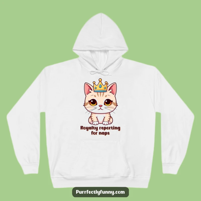 Funny Proud Cat Crown Hoodie - Cozy Up Like a King or Queen!