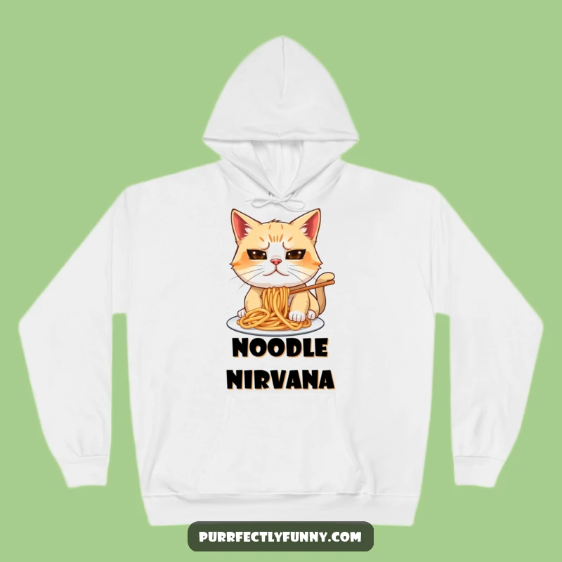 Funny Spaghetti Cat Hoodie: Cozy and Hilarious Messy Feline Sweatshirt