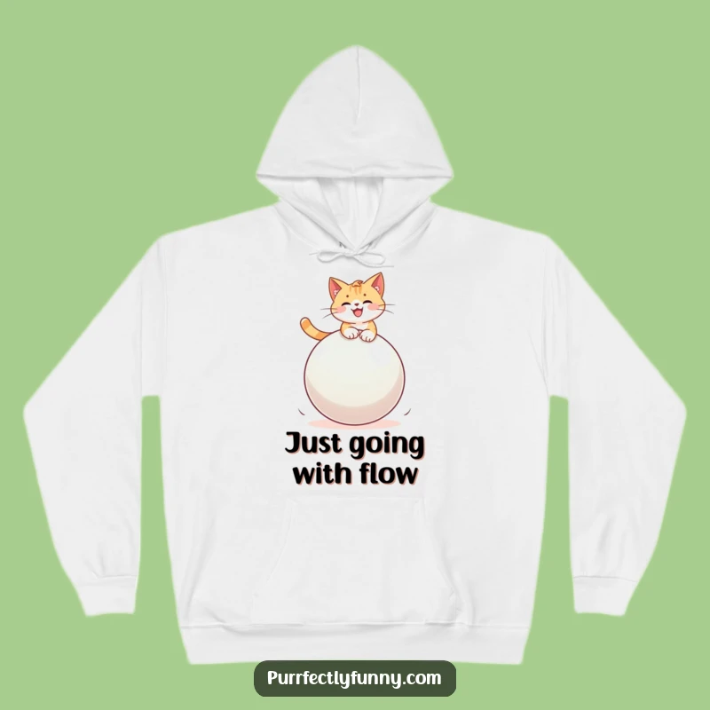 Funny Cat on Bouncy Ball Hoodie: Cozy, Comical, and the Ultimate Funny Cat Gift
