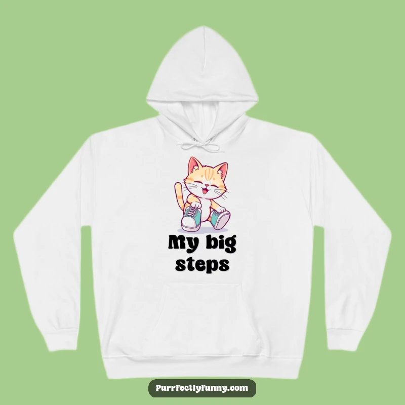 Funny Tripping Cat Hoodie: Cozy and Hilarious Oversized Shoe Feline Sweatshirt