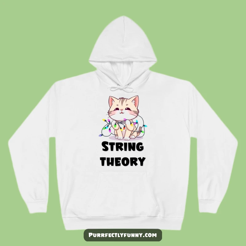 Funny Cat Lights Hoodie: Cozy and Hilarious Holiday Gift